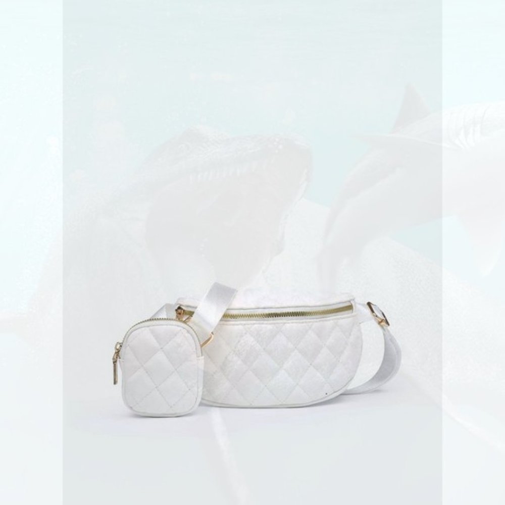 New Quilted Waist Bag With Small Pouch 127 - Picture 2 of 4